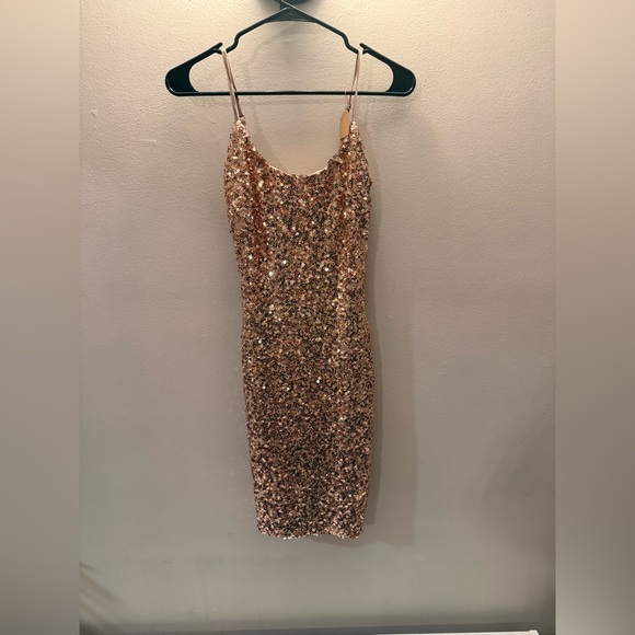 Guess Dresses & Skirts - Guess Sparkling Mini Dress in Gold